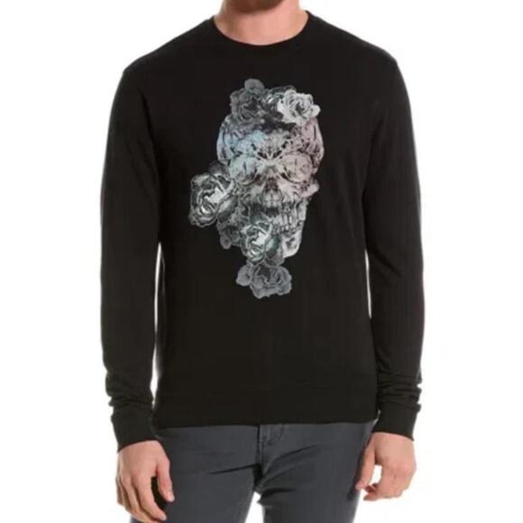 Robert Graham Other - #2396 Robert Graham Zeller Skull & Floral Crewneck Mens Sweatshirt Size 2X Black